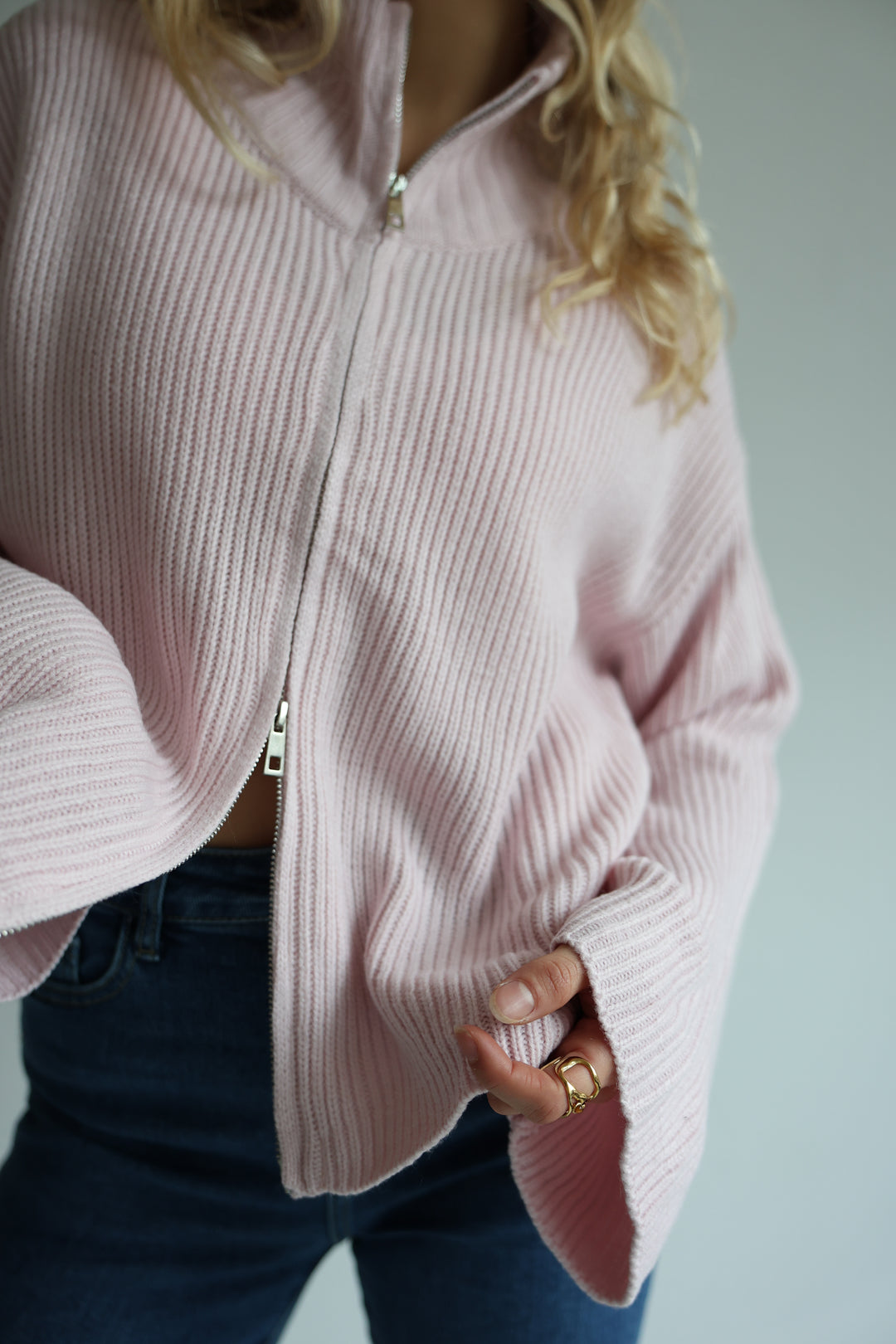 Soft Glow Zip Cardigan