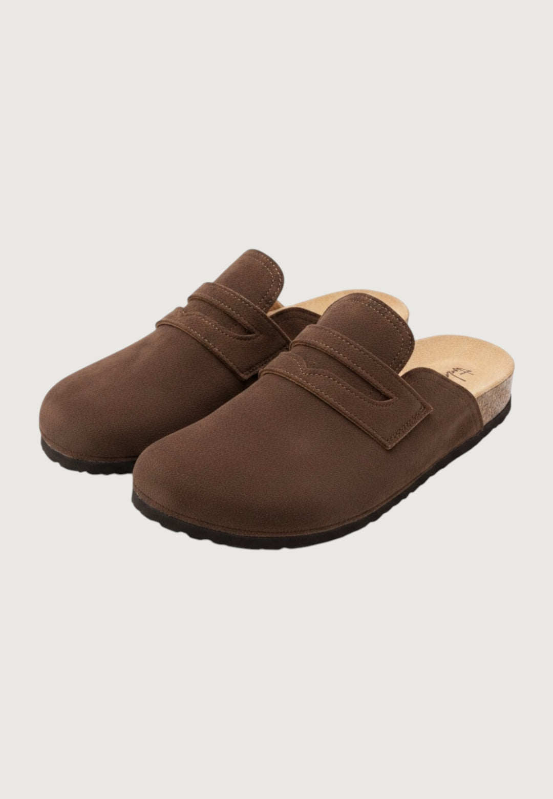 Soft Suede Touch Slip-On Mules