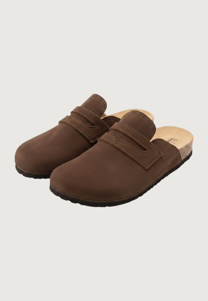 Soft Suede Touch Slip-On Mules