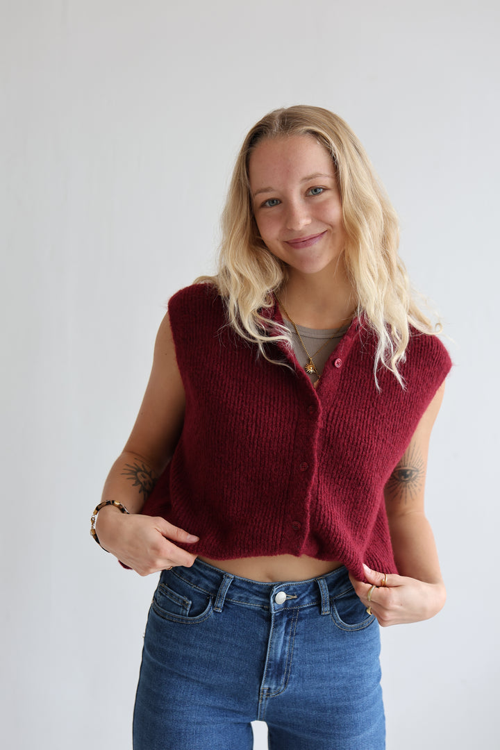 Einfarbige Weste Jolina