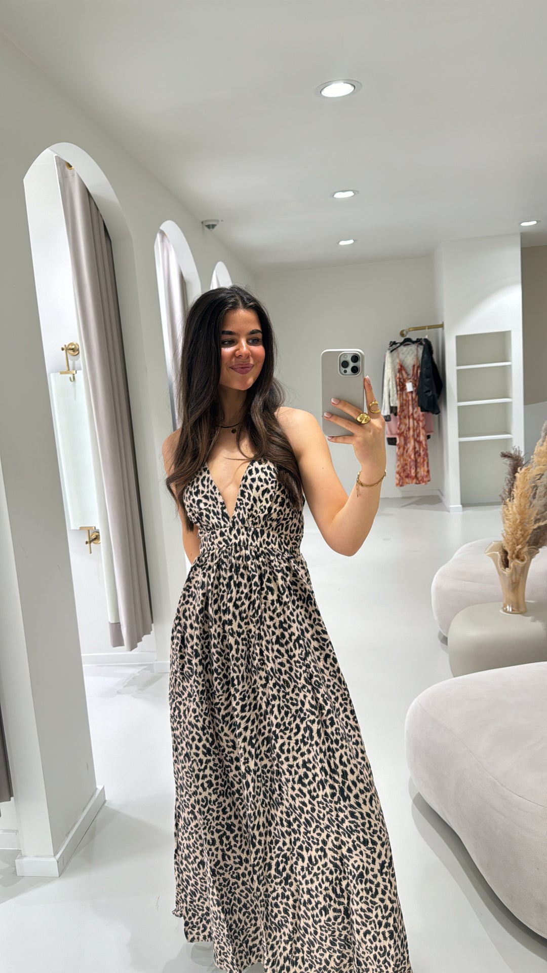 Leopard Print Boho Dress