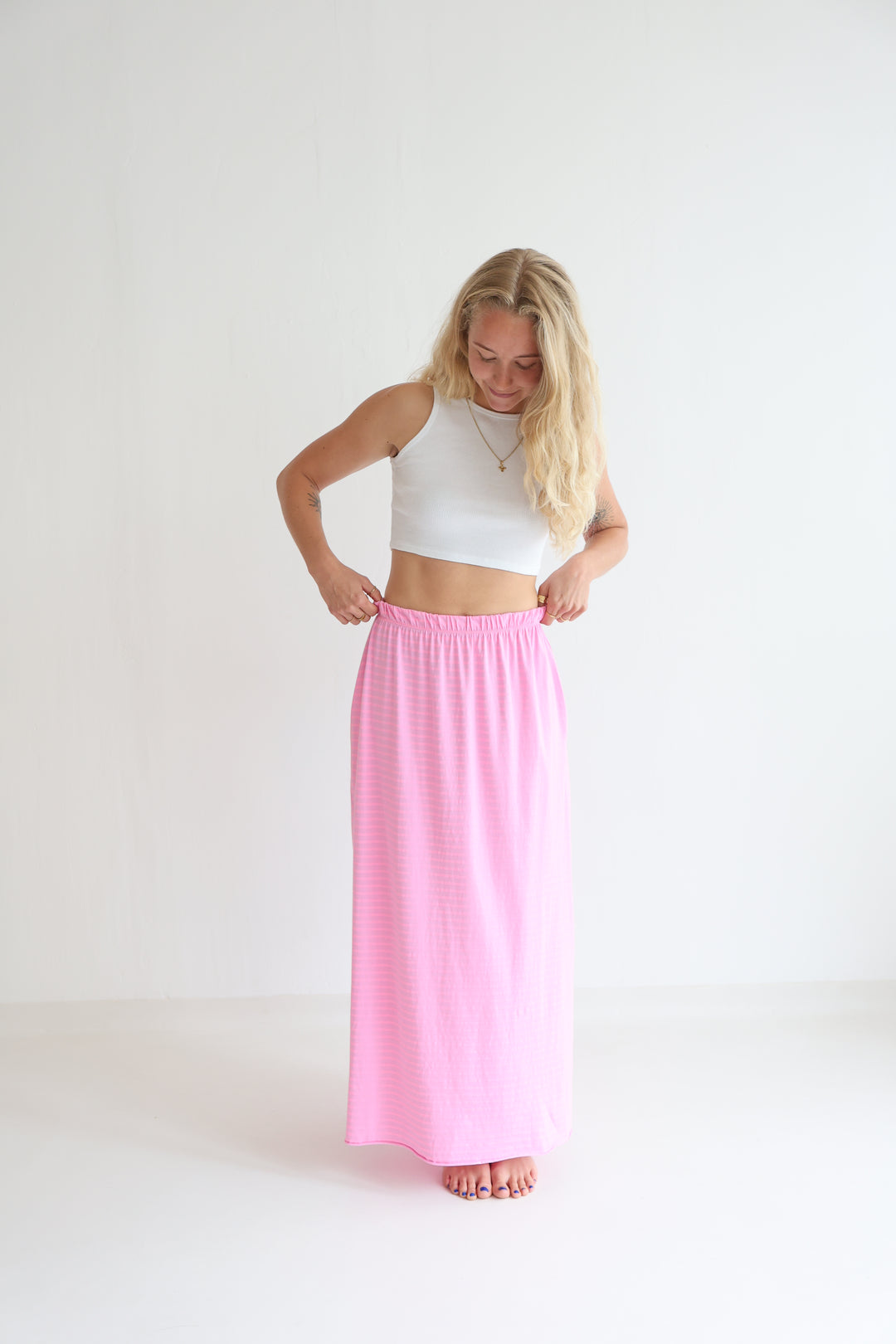Striped Sweat Skirt