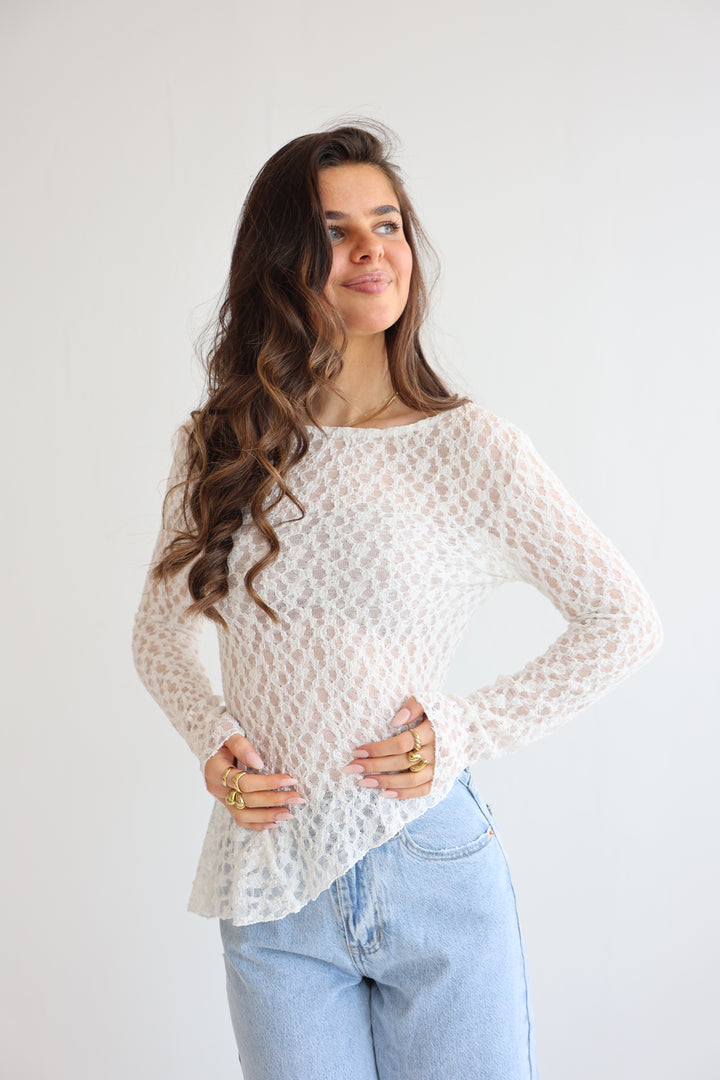 Asymmetric Mesh Longsleeve