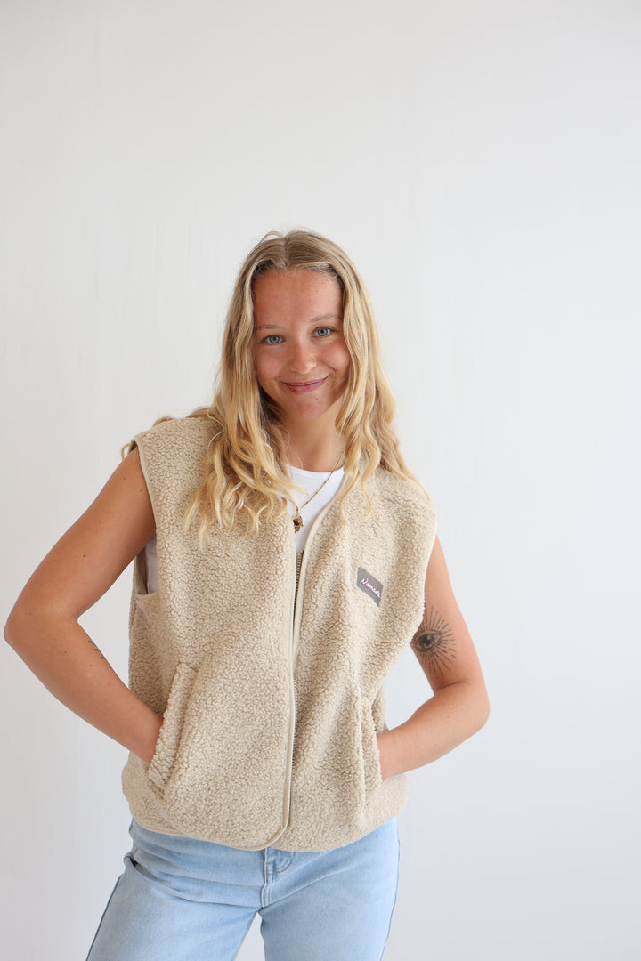 Teddy Zip Vest Namaste