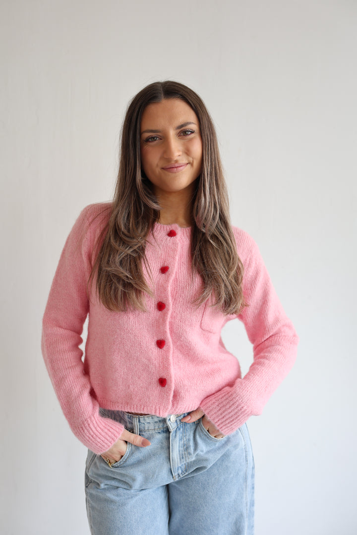 Cardigan Heart Button