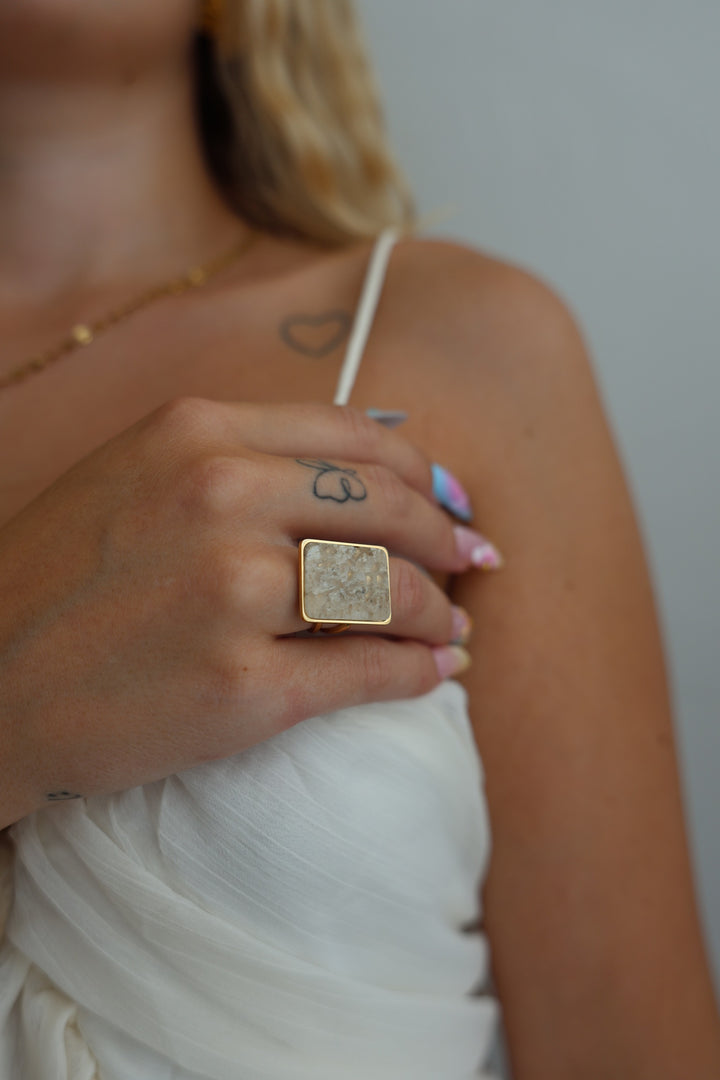 Ring Square Stone