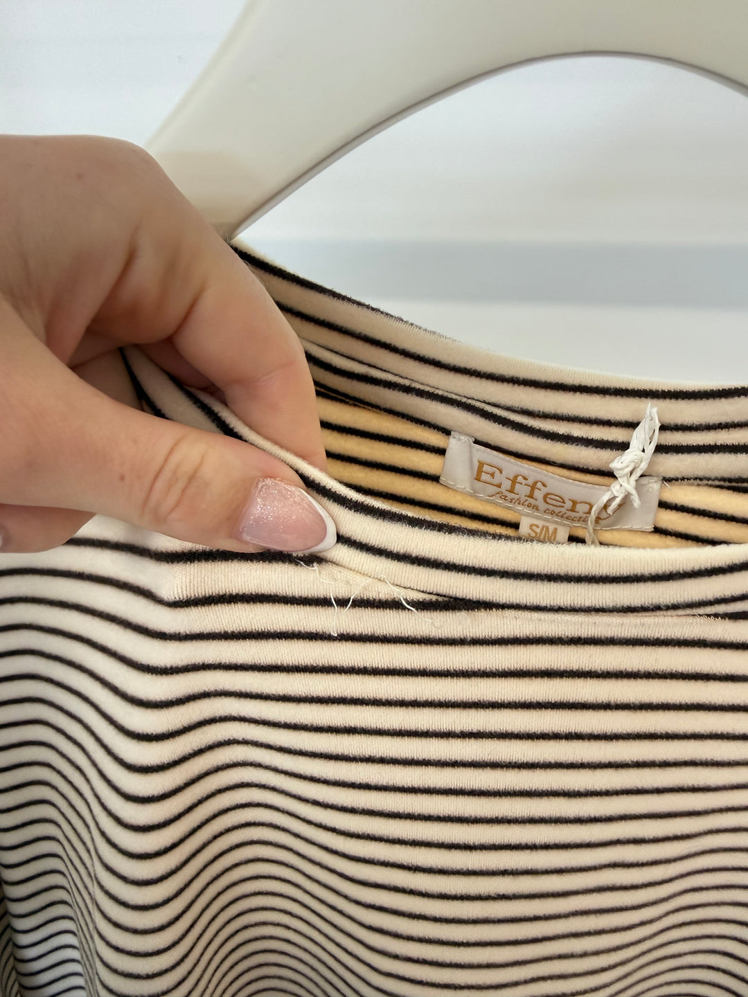 GESTREIFTES LONGSLEEVE STRIPED SOUL BEIGE GR.S/M (B-WARE)