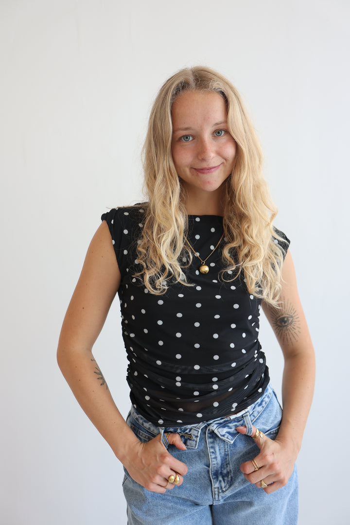 Ruffled Polka Dots Top