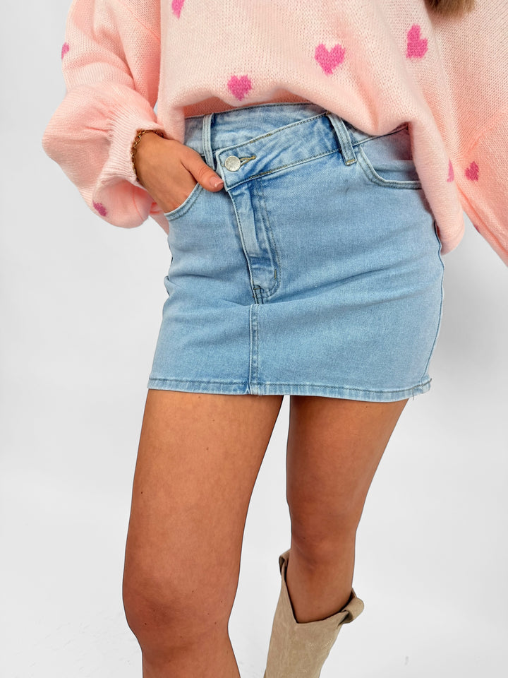 Jeansrock mit asymmetrischem Saum