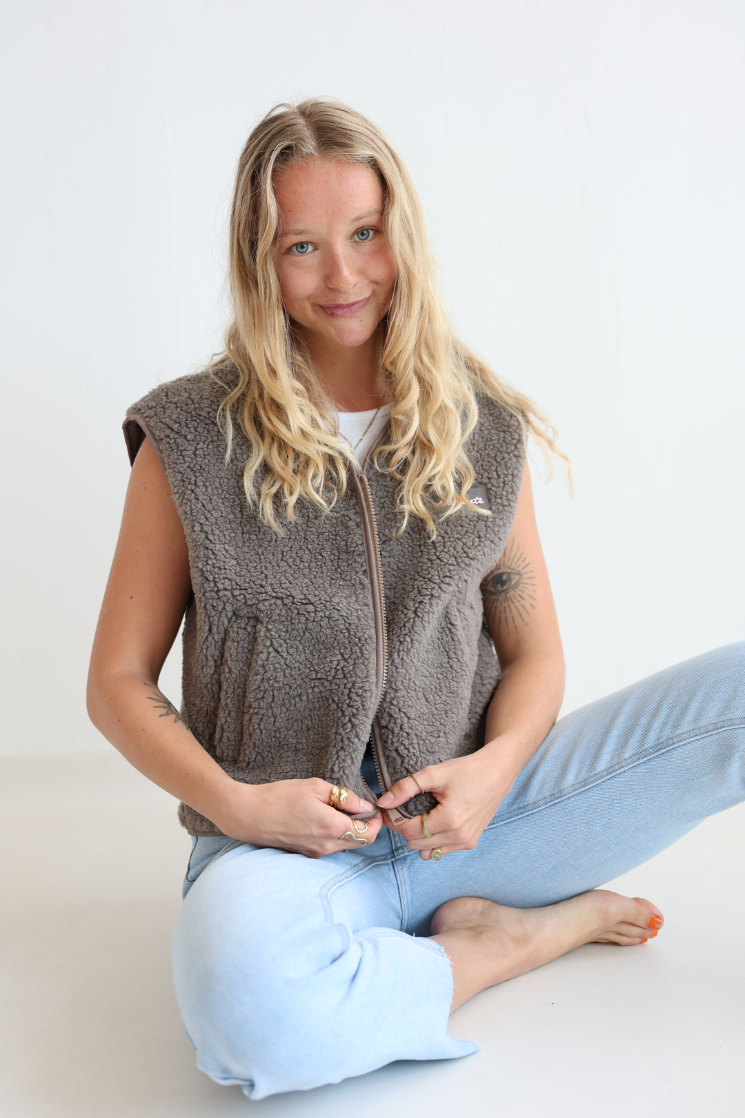 Teddy Zip Vest Namaste