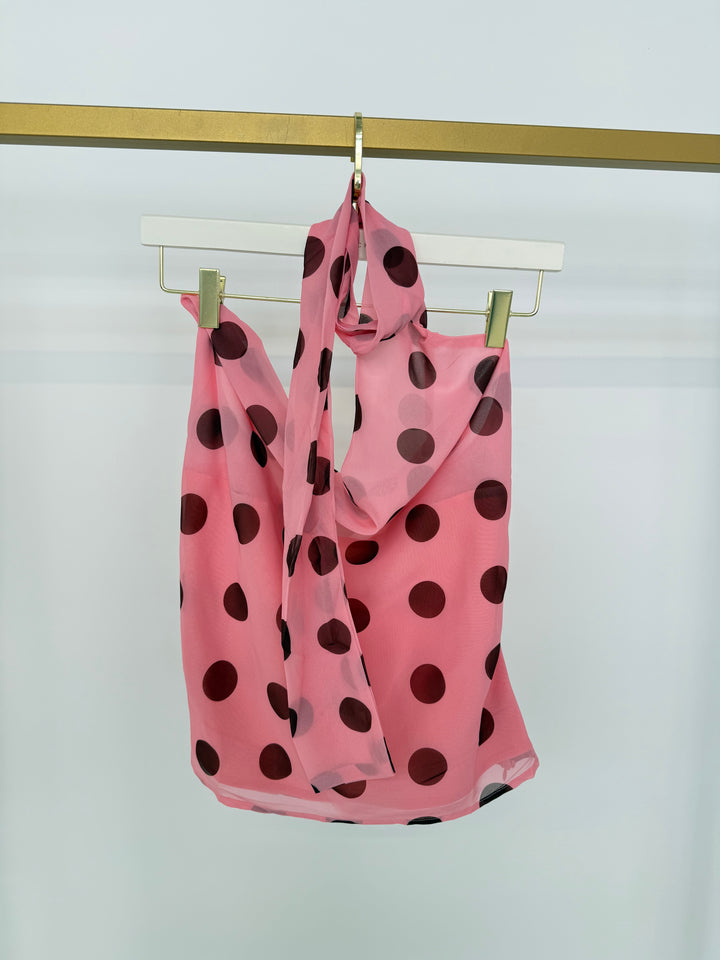 POLKA DOT WRAP TOP BLOSSOM S/36 (B-WARE)