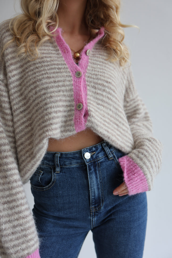 Gestreifter Cardigan Moodline Knit