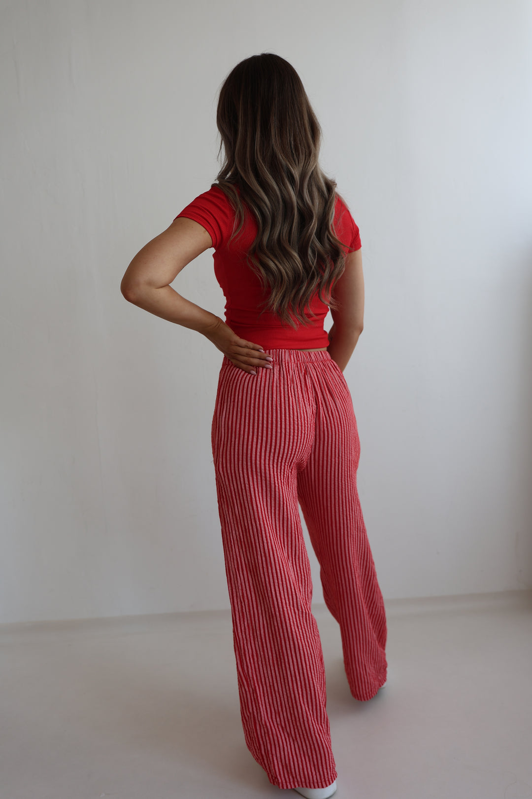 Lange Musselinhose mit Streifen Little Lines
