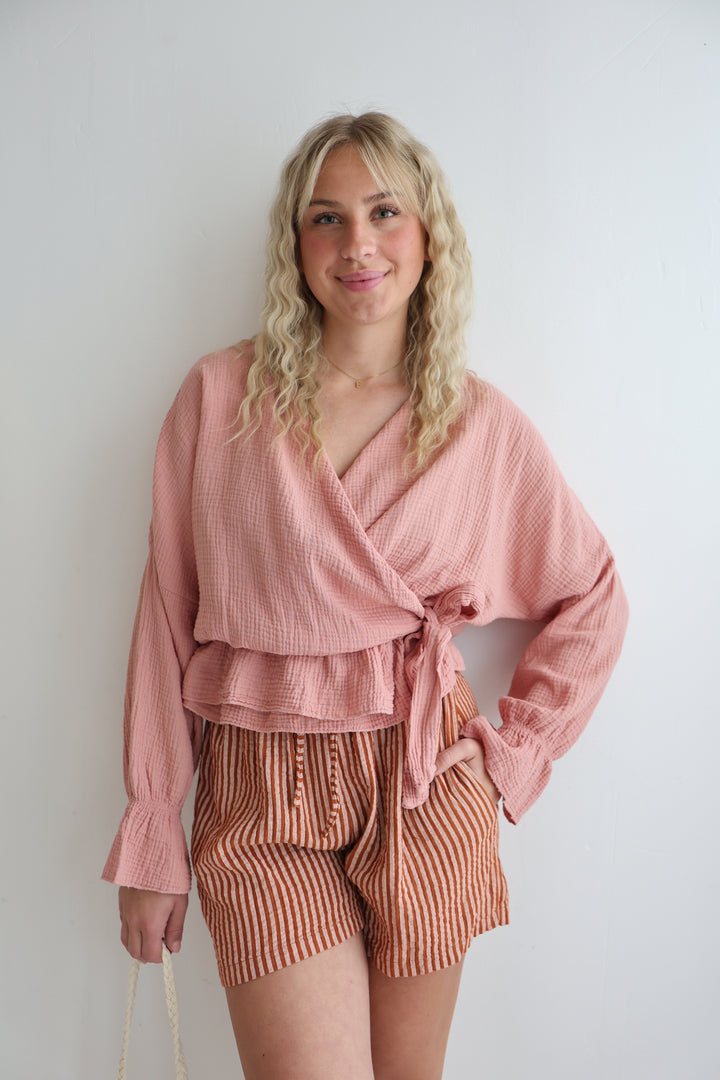 Wickelbluse aus Musselin Melly