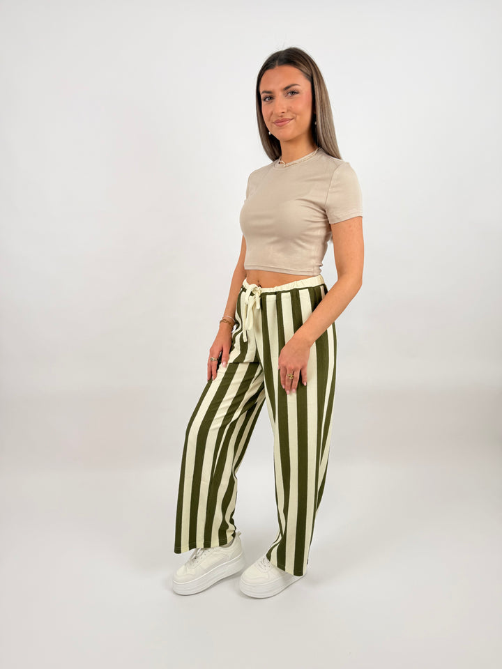 Gestreifte Hose Blockstripes (kurze Länge)