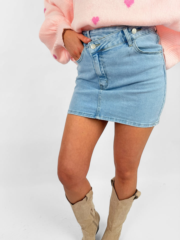 Jeansrock mit asymmetrischem Saum