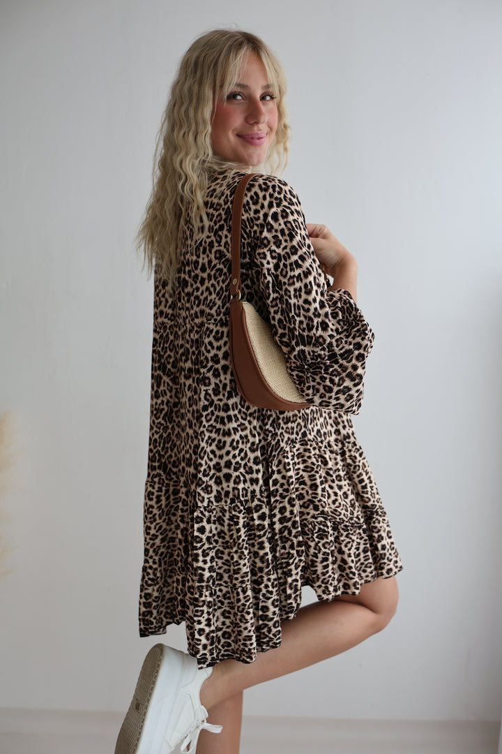 Tunikakleid mit Leoprint Mary