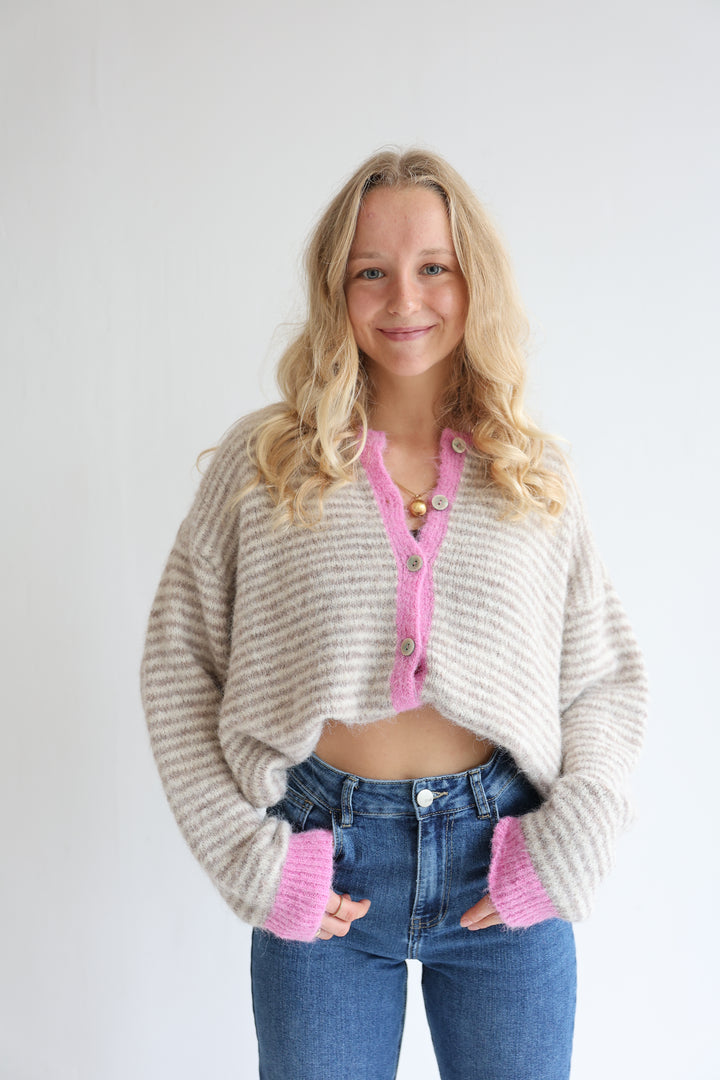 Gestreifter Cardigan Moodline Knit