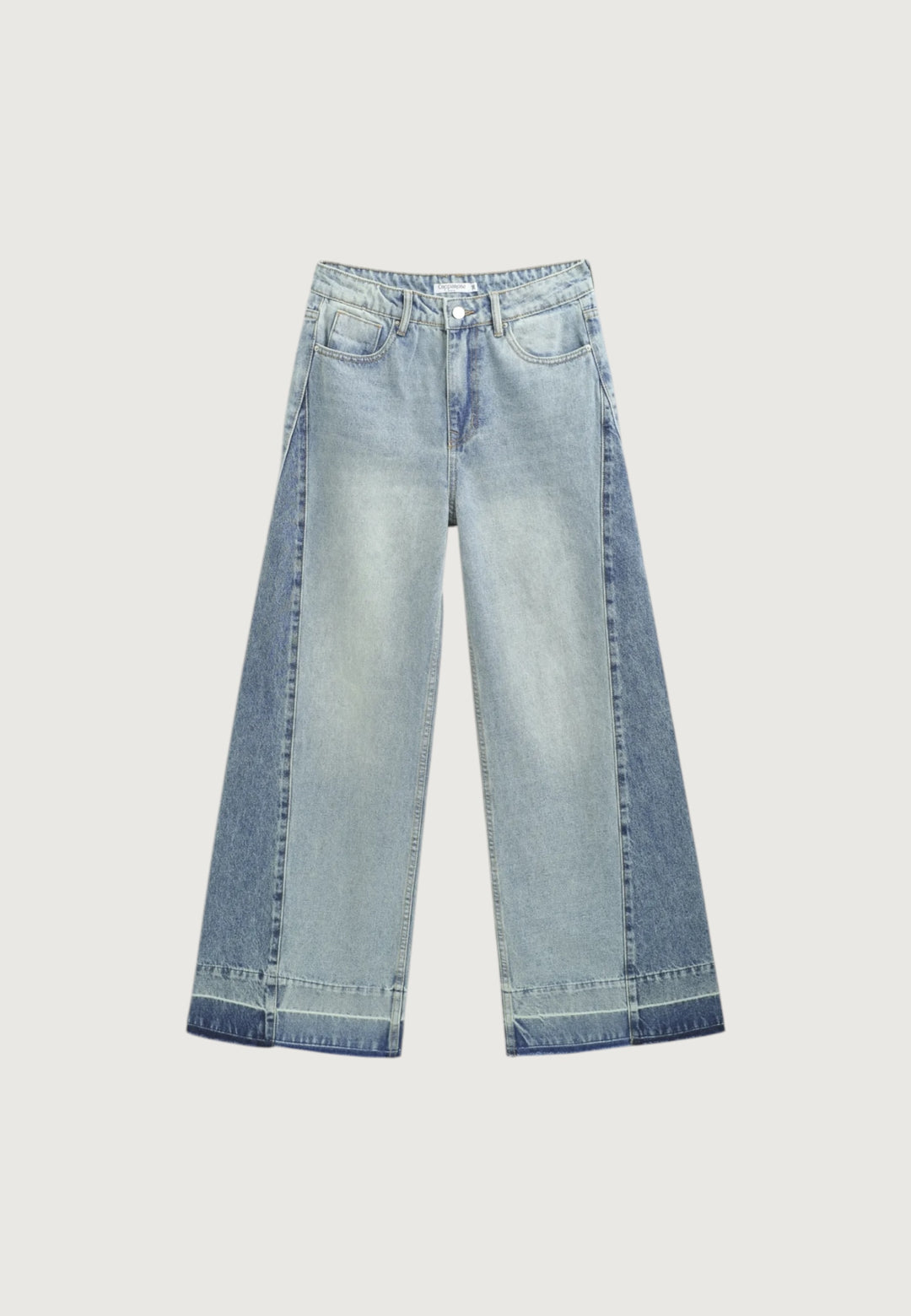 Block Fade Wide Leg Jeans