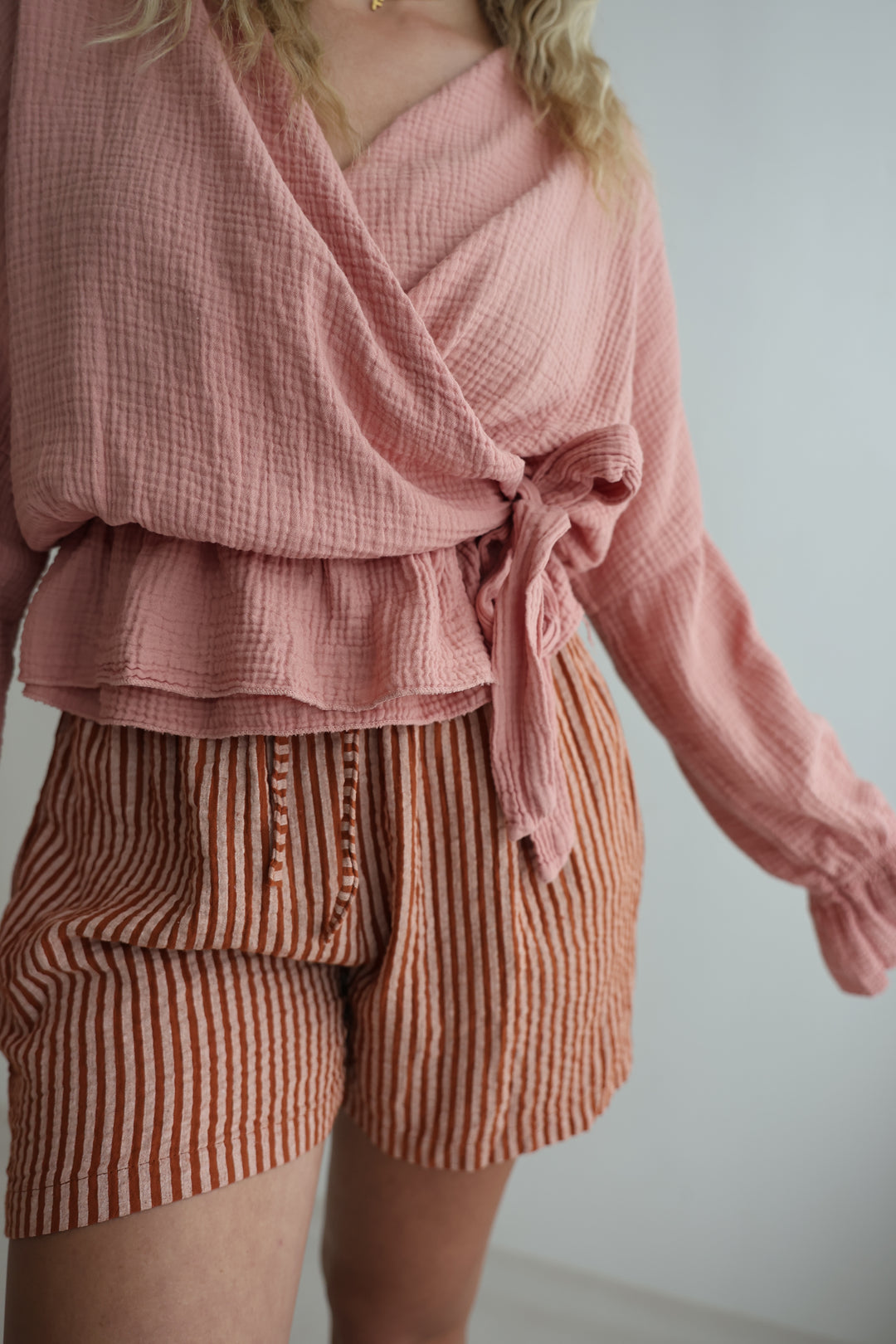 Wickelbluse aus Musselin Melly