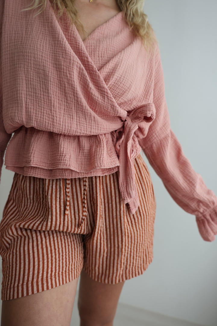 Wickelbluse aus Musselin Melly