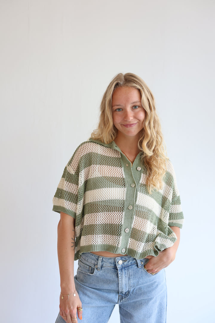 Crochet Polo T-Shirt