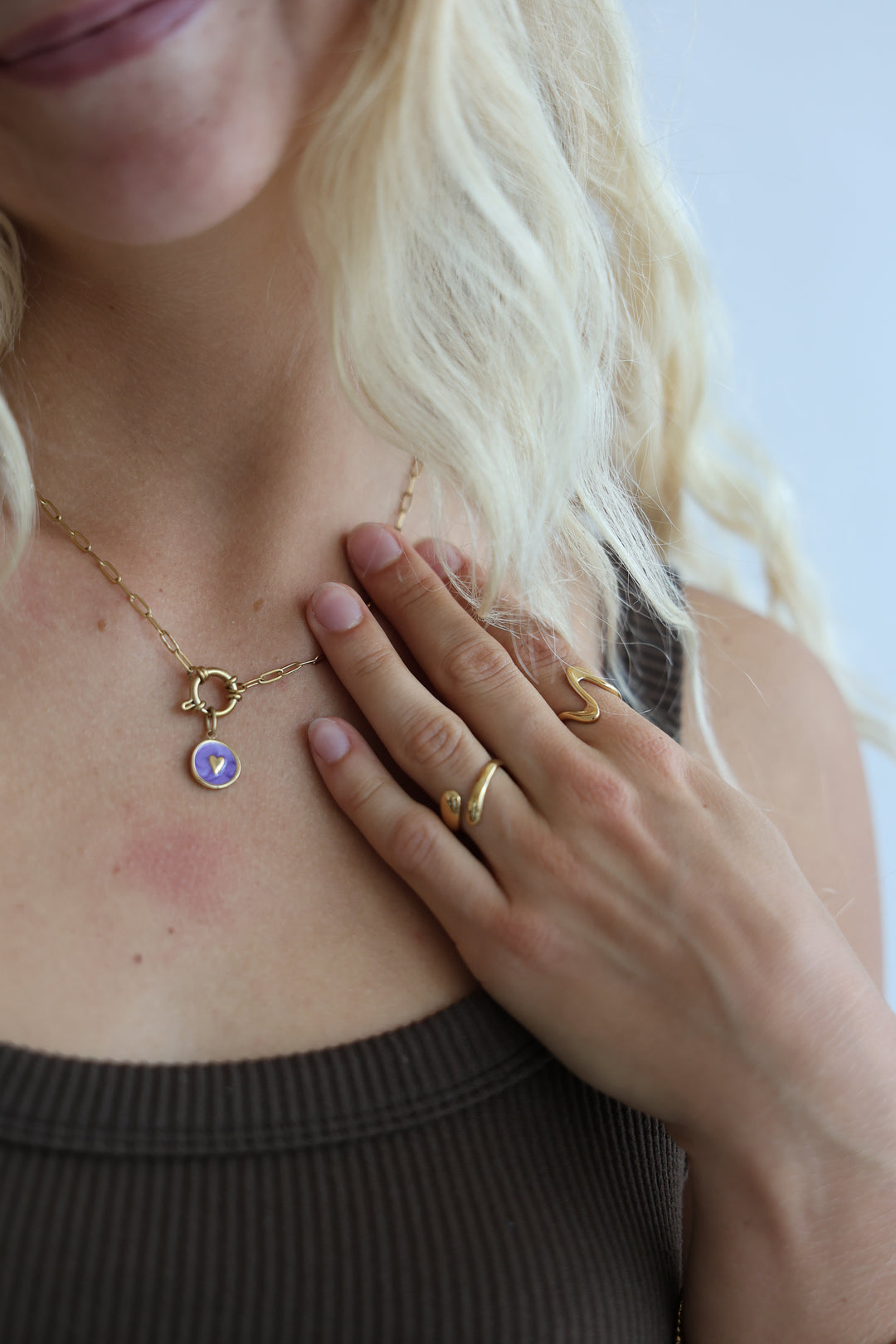 DIY Halskette Violet Hearts