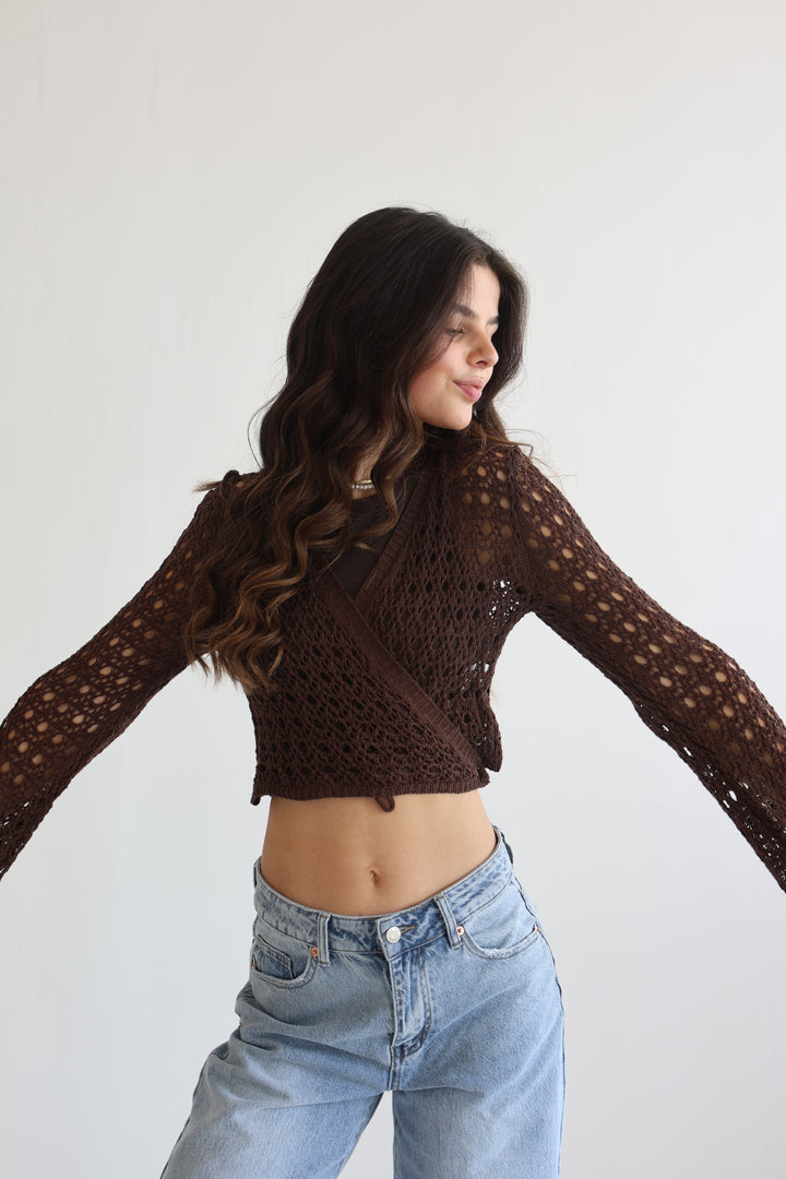 Cropped Crochet Sweater