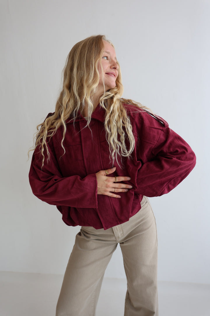 Heritage Suede Bomber Jacket