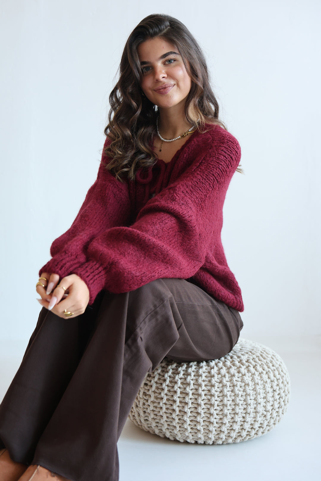 Langarm Cardigan mit Schleifen Lilly