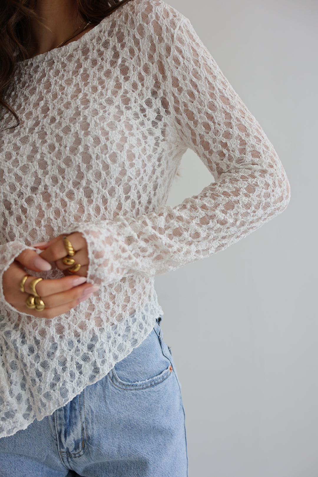 Asymmetric Mesh Longsleeve