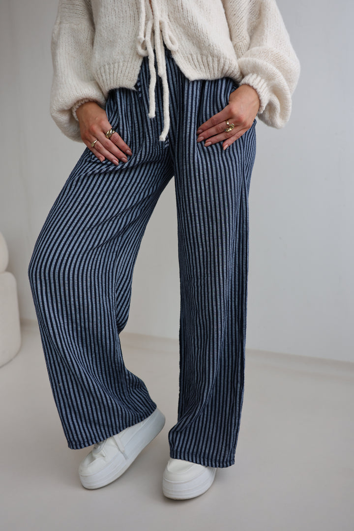 Lange Musselinhose mit Streifen Little Lines