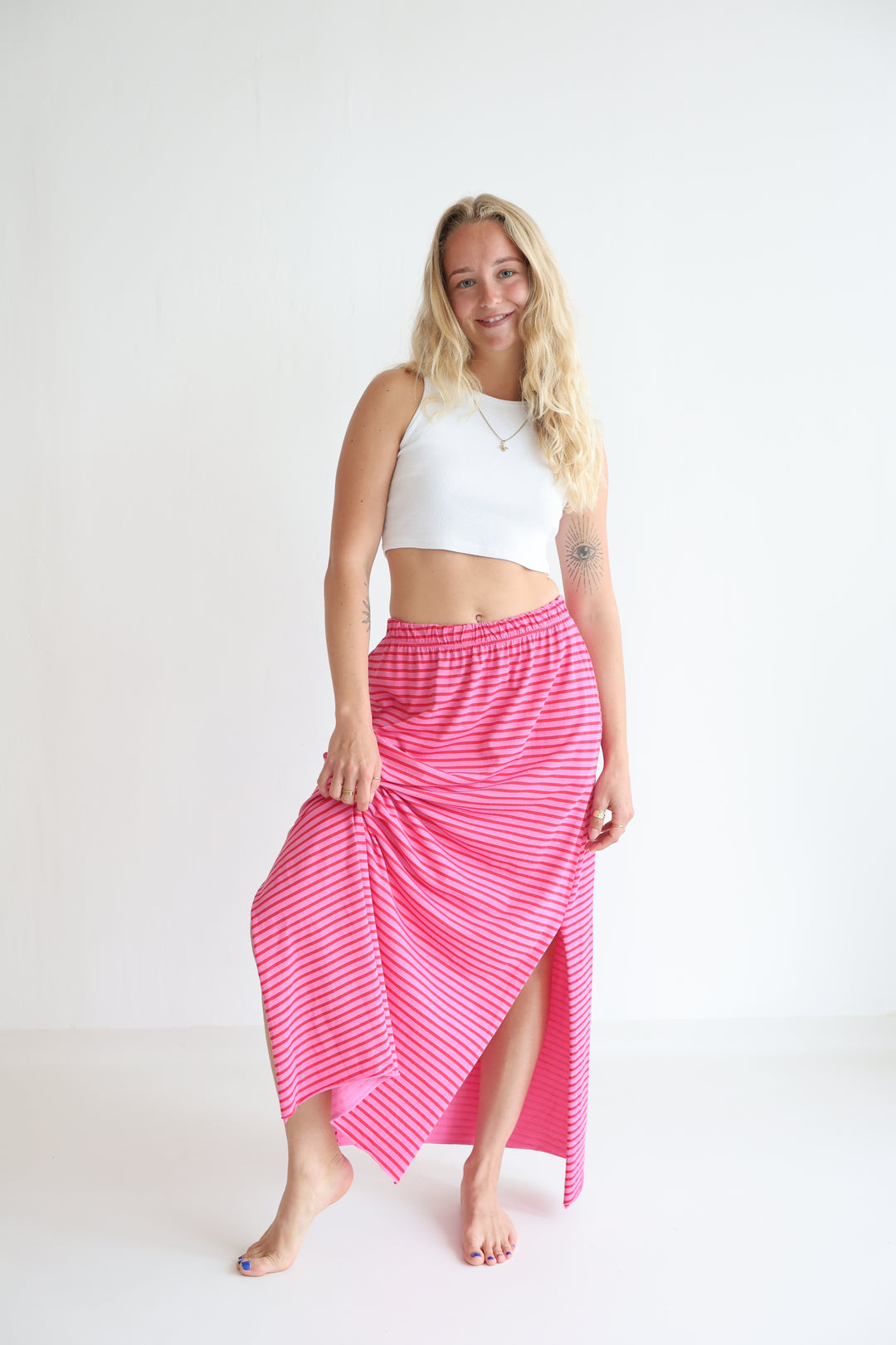 Striped Sweat Skirt