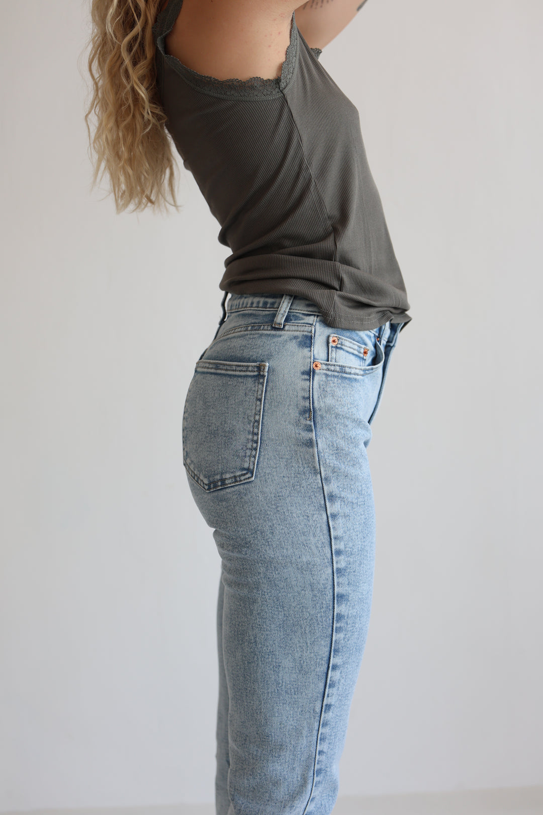 Seaside Blue Mom Jeans