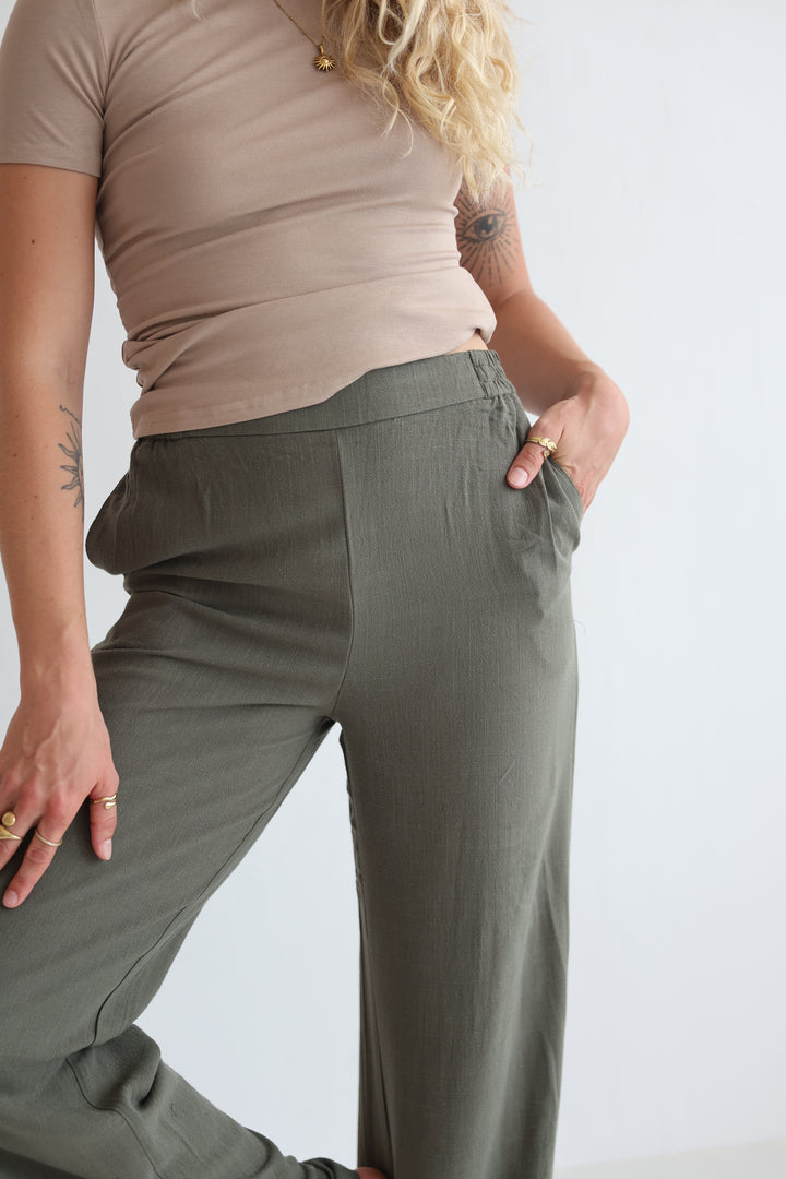 Soft Sand Linen Trousers