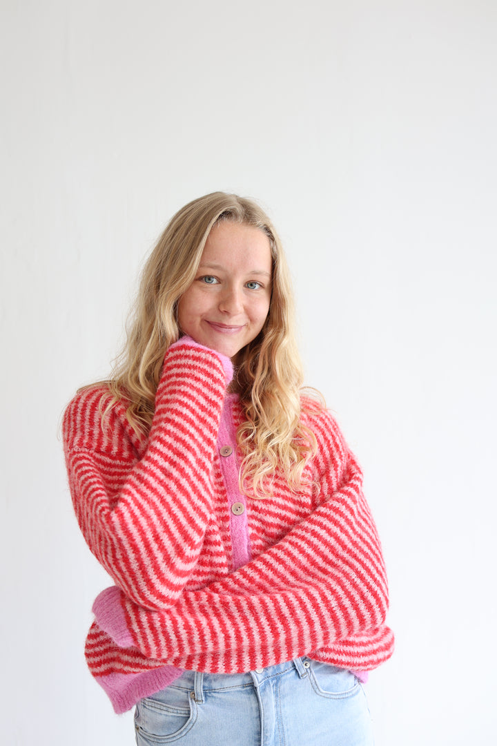 Gestreifter Cardigan Moodline Knit