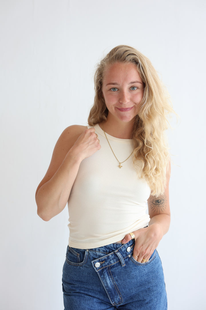 Slim Fit Ribbed Tanktop