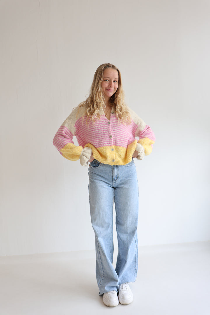 Candy Stripe Knit Cardigan