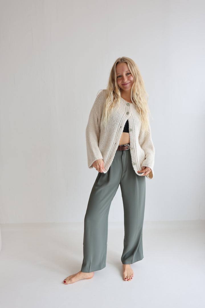 Bundfaltenhose mit Gürtel Anna (23091)