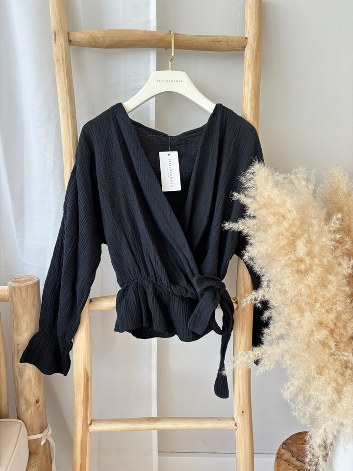 Wickelbluse aus Musselin Melly