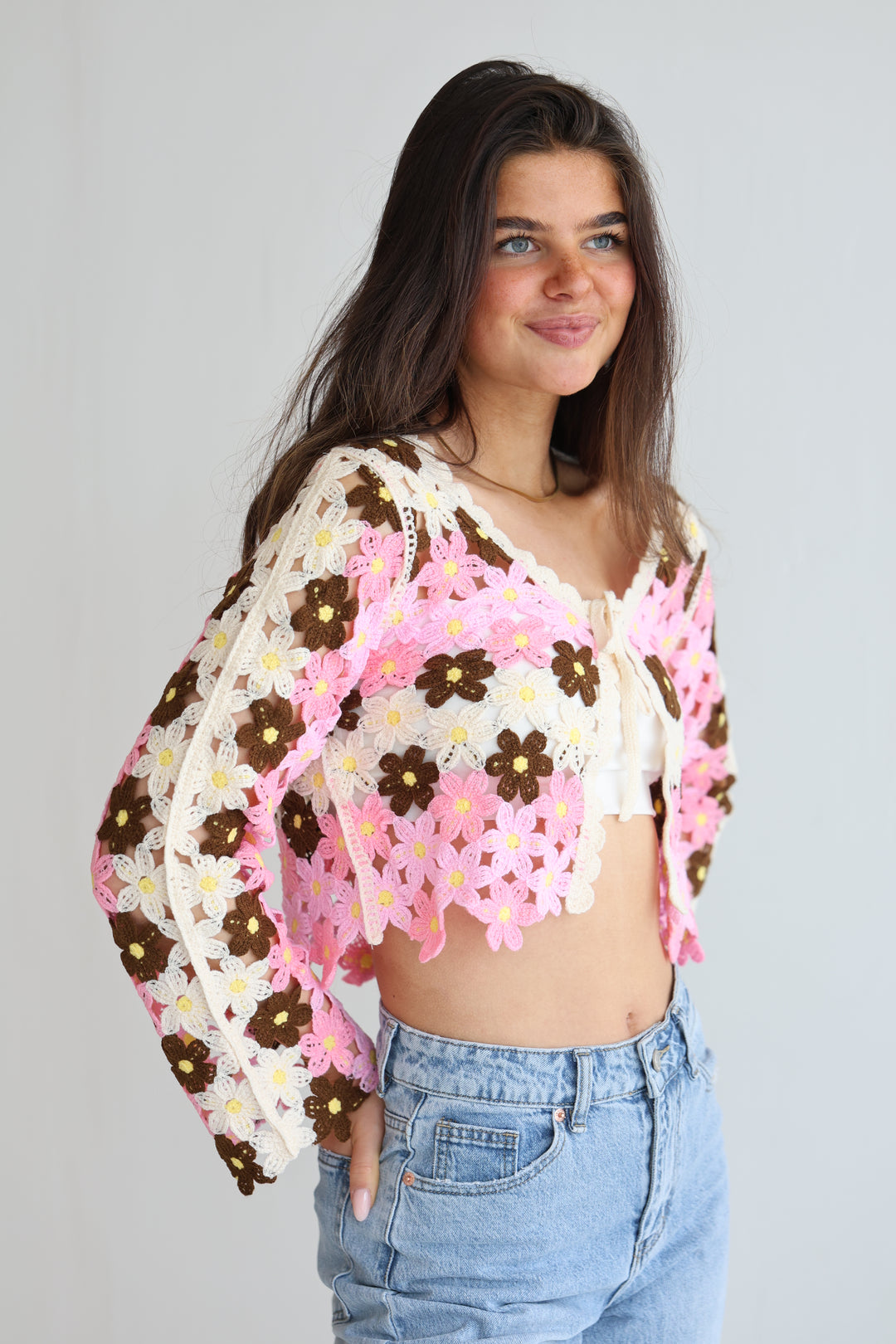 Boho Flower Cardigan