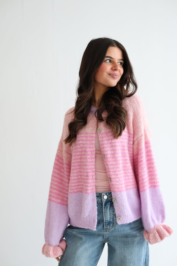 Candy Stripe Knit Cardigan