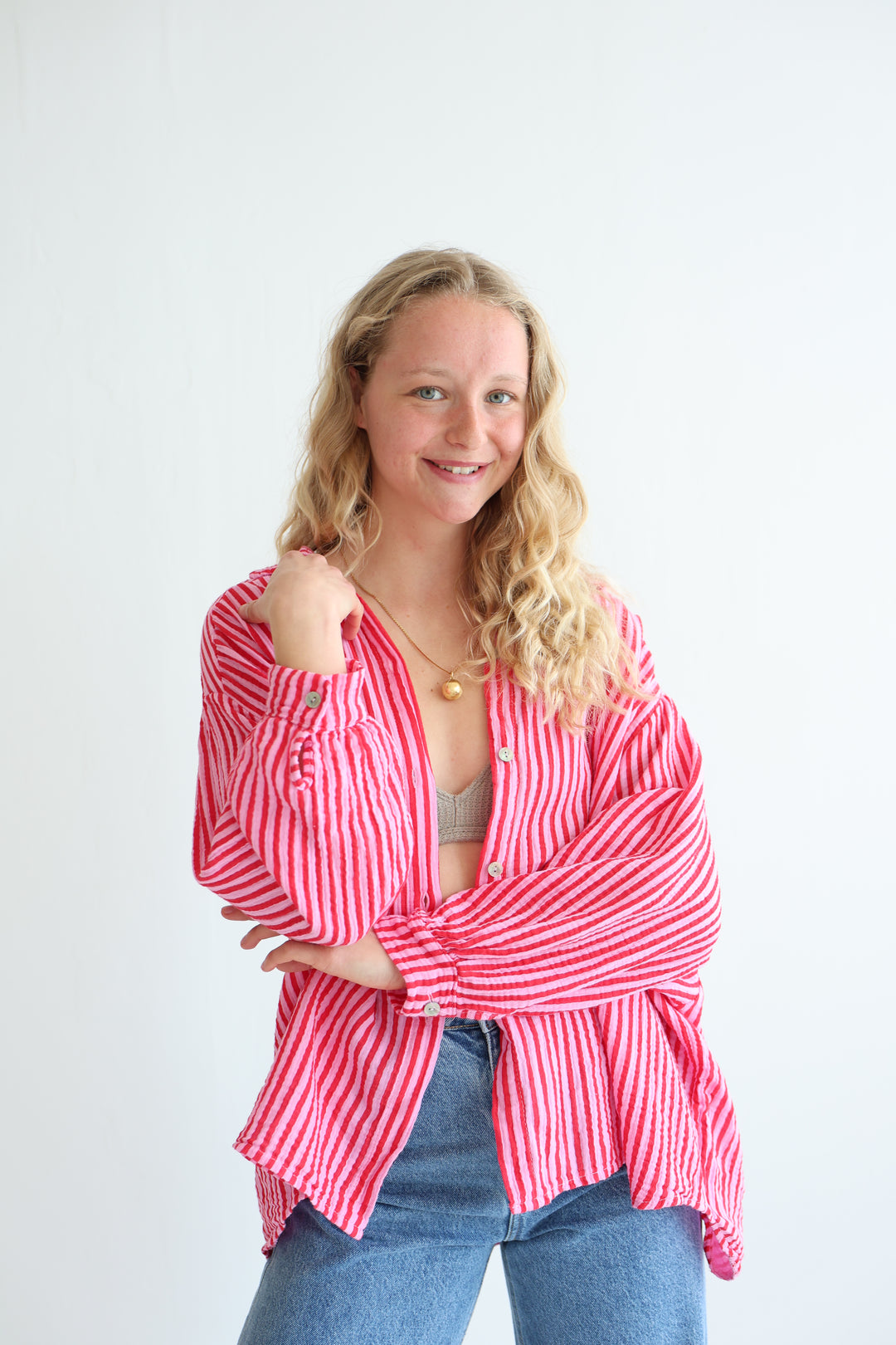 Gestreifte Musselinbluse Meadow