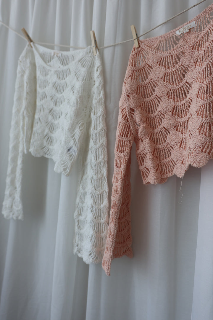 Leichter Cropped Pullover Shell Crochet