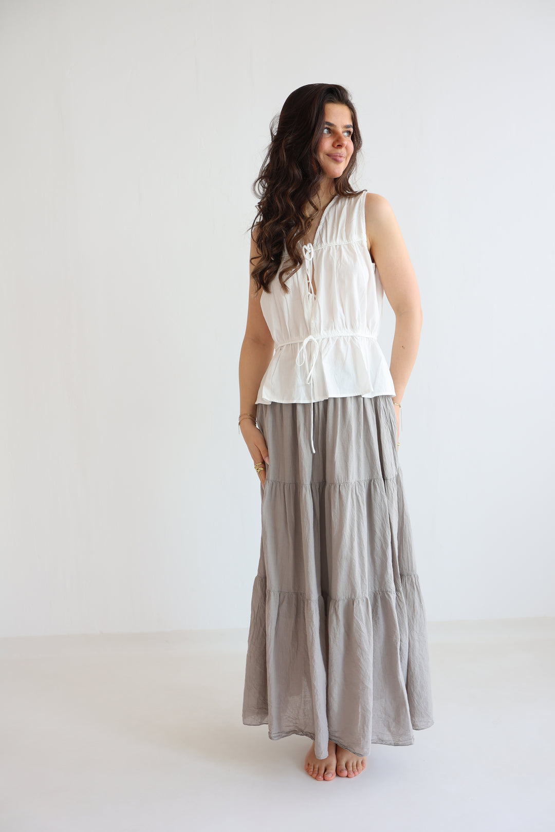 Cotton Maxi Skirt