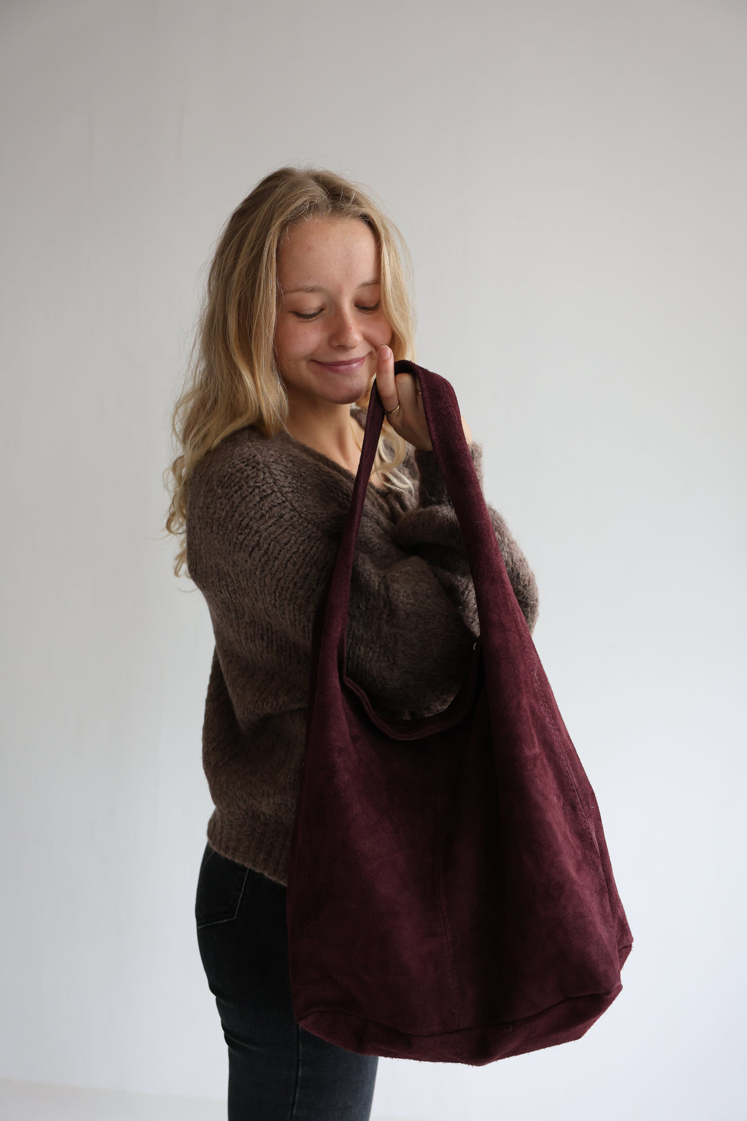 Handtasche aus Wildleder Chestnut Dream