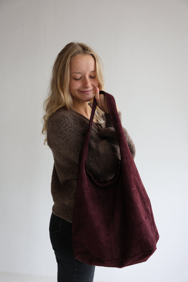 Handtasche aus Wildleder Chestnut Dream