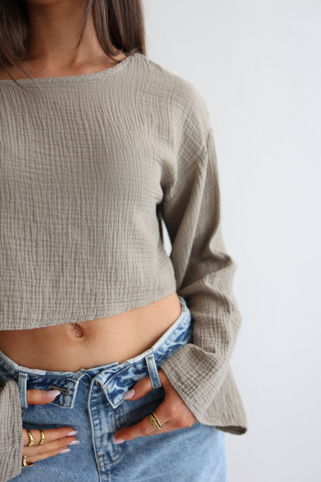 Off-Shoulder Musselinshirt Liz