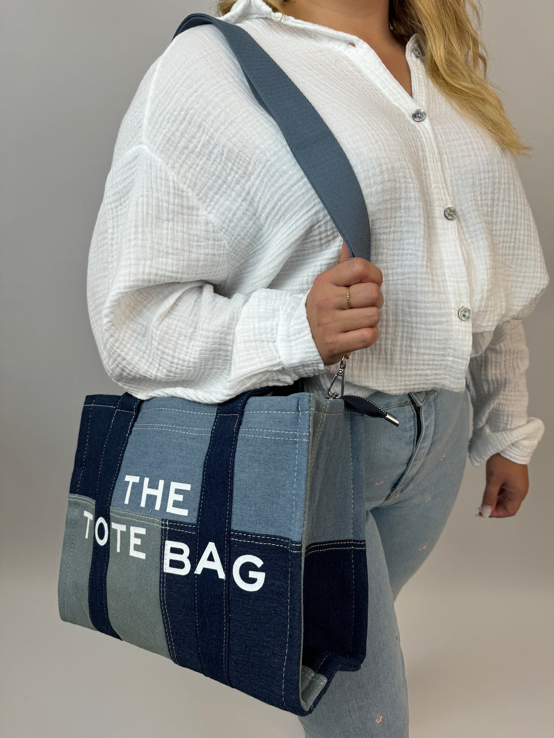 Tote Bag im Denimlook