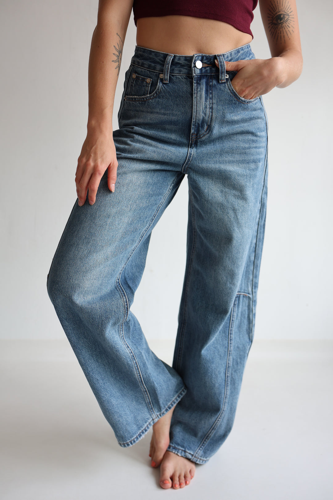 Relaxed Barrel Fit Jeans Juna